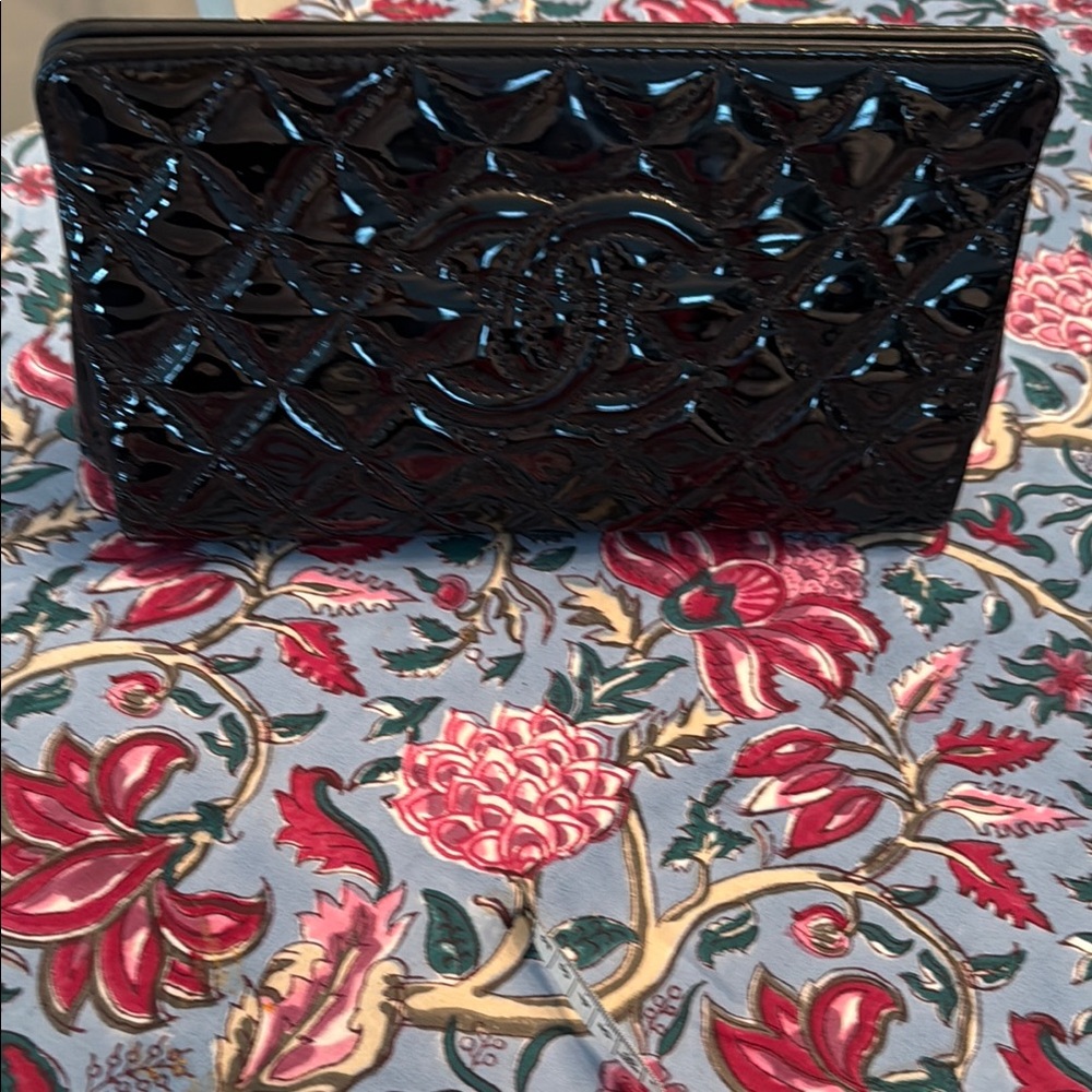 Chanel Black Quilted Wallet with Iconic CC Logo